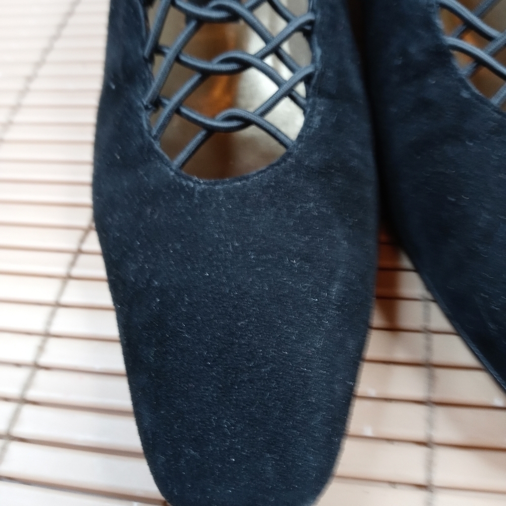 Stuart Weitzman Women's Black Suede 2" Block Heel - image 2